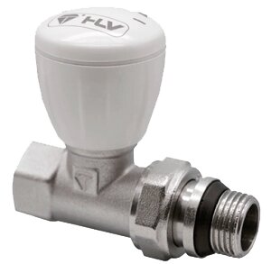 Радиаторный вентиль 1/2" ручной регулировки, прямой HLV-107008. N. 01