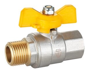 Кран шаровой HLV Gas (рукоятка - “бабочка”, внутренняя - наружная резьба) 3/4" HLV-104272.№.02