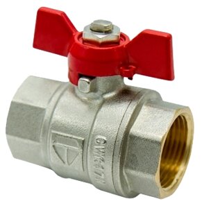 Кран шаровой 20х3/4" (ручка-бабочка) внут-внут резьба Optima HLV-101217. N. 02