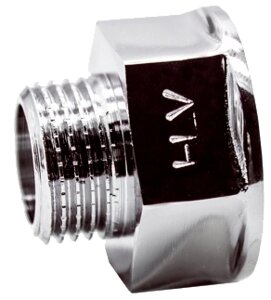 Переходник 3/4"x1/2" хромированный (внутренняя-наружная резьба) HLV-110592 Cr. N. 02