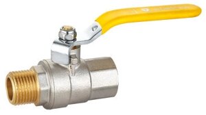 Кран шаровой HLV Gas (рукоятка - рычаг, внутренняя - наружная резьба) 3/4" HLV-104272.№.02
