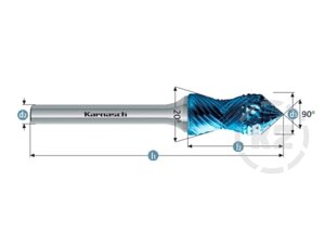 Борфрезы комбинированные Karnasch 11.6027-100