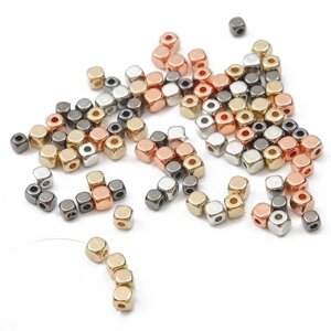 3 мм 4 мм акриловые квадратные бусины-разделители CCB для изготовления ювелирных изделий DIY браслеты ожерелья