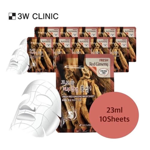 3W Clinic Листовая маска из свежего красного женьшеня (3 варианта) под заказ из Кореи 30 дней, доставка
