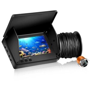 4,3-Дюймовая камера для подводной рыбалки Широкоугольный инфракрасный ночное видение HD эхолот 30M 1000TVL Под