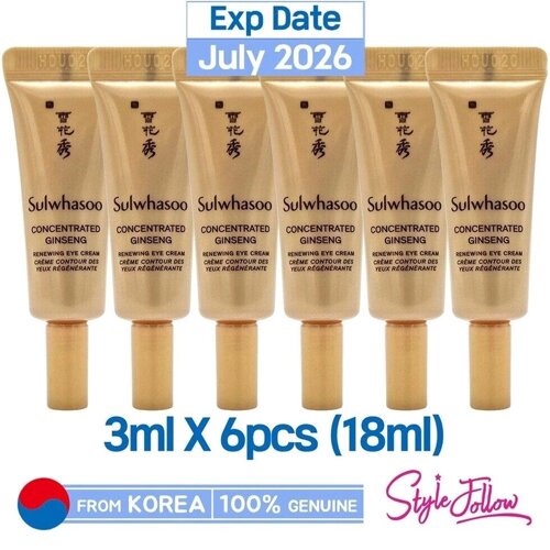 6Pcs/18ml_SULWHASOO] Concentrated Ginseng Renewing Eye Cream 3ml (Образец). под заказ из Кореи 30 дней,