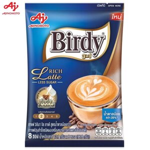 Ajinomoto Birdy 3 в 1 Rich Latte Less Sugar 12,1 г x 8 шт. 27 шт. тайский Под заказ из Таиланда за 30 дней, доставка