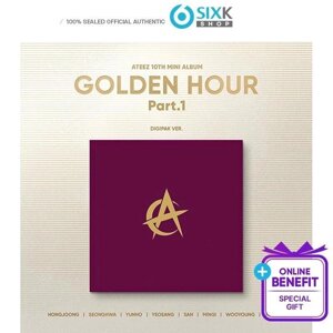 ATEEZ 10-й мини-альбом - GOLDEN HOUR : Часть 1 (Digipack Ver + Online POB) под заказ из Кореи 30 дней,