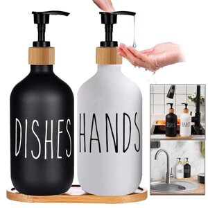 Дозатор для мыла для рук и посуды с насосом, бутылка для мыла для фермерского дома, кухонная стойка, декор для