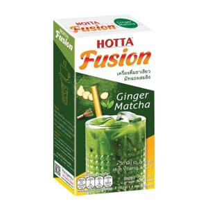 HOTTA Зеленый чай Матча Fusion растворимый с имбирным напитком 8 г. x 4 пакетика / 8 пакетиков - Тайский Под заказ из