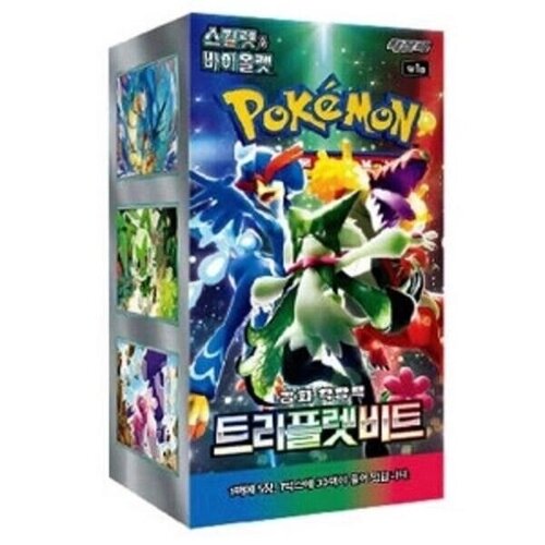 Коробка с Pokemon, Triplet Beat, 15 карточками и 30 упаковок под заказ из Кореи 30 дней, доставка бесплатно