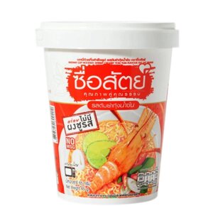 Лапша быстрого приготовления Suesat Cup со вкусом Том Ям Кунг, без глутамата натрия, 65 г x 6 шт - Thai Food Под заказ