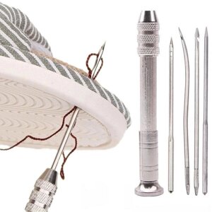 Набор шил для шитья кожи, сменный многофункциональный набор инструментов для ремонта обуви, иглы для шитья,