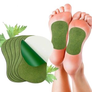 Пластырь для ног с полынью, детоксикационные пластыри, натуральные травяные имбирь, наклейки для похудения,