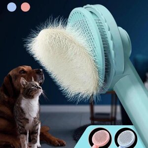 Щетка для кошек, самоочищающаяся щетка-пуходерка для кошек, собак, удаляет волосы с домашних животных,