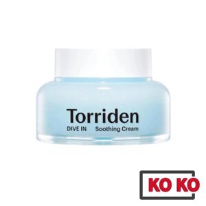 TORRIDEN Успокаивающий крем с низкомолекулярной гиалуроновой кислотой Vegan DIVE-IN 100 мл под заказ из Кореи