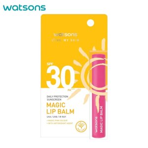 Watsons Love My Skin Daily Protection Sunscreen Magic Lip Balm SPF30 PA, UVA/UVB/Blue Light/IR Ray, 1,7 г. Под