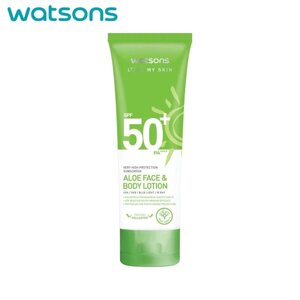 Watsons Солнцезащитный крем Love My Skin с очень высокой степенью защиты Алоэ для лица и тела SPF50+ PA, Под заказ