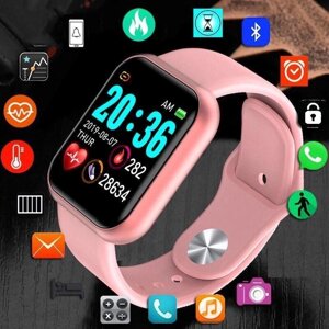 Y68 Bluetooth Женские спортивные смарт-часы Мужские водонепроницаемые смарт-часы Монитор сердечного ритма Под