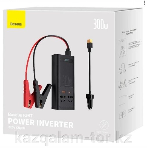 Мощный автоинвертор Baseus 12V–220V 300 Вт для Starlink от компании qalamtor - фото 1