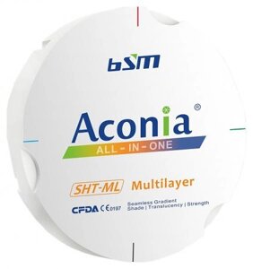 Диск диоксида циркония Chengdu Besmile Biotechnology Aconia, SHT ML, оттенок A2, 95x14 мм