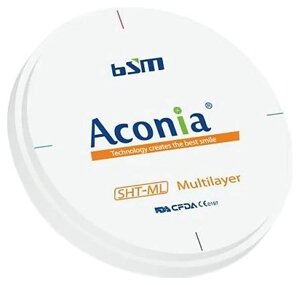 Диск диоксида циркония Chengdu Besmile Biotechnology Aconia, SHT ML, оттенок C3, 98x25