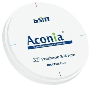 Диск диоксида циркония Chengdu Besmile Biotechnology Aconia, ST, оттенок A2, 98x18