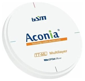 Диск диоксида циркония Chengdu Besmile Biotechnology Aconia, TT ML, оттенок A2, 98x14