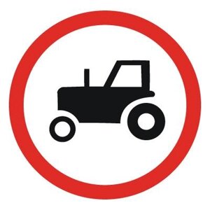 Дорожный знак 3.6 Движение тракторов запрещено (D=700) Тип А