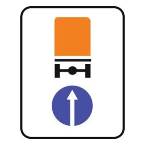 Дорожный знак 4.8.1 Направление движения транспортных средств с опасными грузами (900 x 600) Тип А