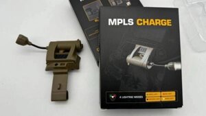 Фонарь на шлем тактический налобный аккумуляторный MPLS charge /красный /зеленый /белый /ИК оптом