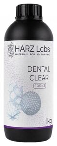 Фотополимер HARZ Labs LLC Dental Clear для SLA/Form2 принтеров, 1 л, прозрачный