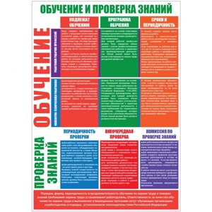Плакат "Организация обучения по охране труда"Бумага ламинированная, к-т из 2 л.)