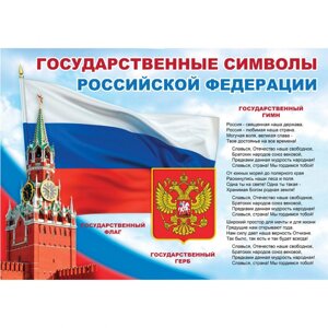 Стенд "Государственные символы Российской Федерации СТ778 (Пластик 600 х 850 х 3)