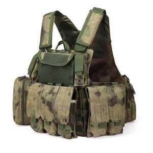 ТАКТИЧЕСКИЙ РАЗГРУЗОЧНЫЙ ЖИЛЕТ «5 / пять карманов» с подсумками Tactical Molle Plate Carrier для съемных бронепластин