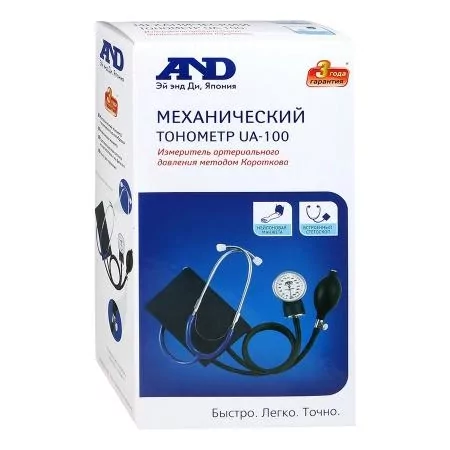 Тонометр механический AND UA-100 встроенный стетоскоп (222852888 ...