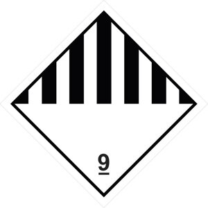 Знак ДОПОГ № 9 Прочие опасные вещества и изделия (Пленка 100 x 100)