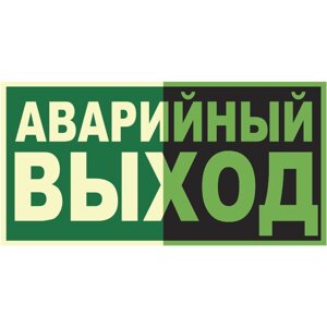 Знак E23 Указатель аварийного выхода (Фотолюминесцентный Пластик 150 x 300)