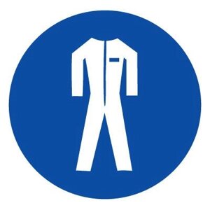 Знак M07 Работать в защитной одежде ГОСТ 12.4.026-2015 (Пластик 200 х 200)