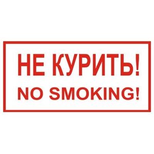 Знак T13 Не курить! No smoking! Пленка 150 х 300)