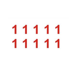 Знак T306-1 Цифры (1,1,1,1,1,1,1,1,1,1) (Пленка 100 х 200)