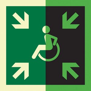 Знак T921 Пункт (место) сбора для инвалидов ГОСТ Р 51671-2020 (Фотолюминесцентный Пленка 150 x 150)
