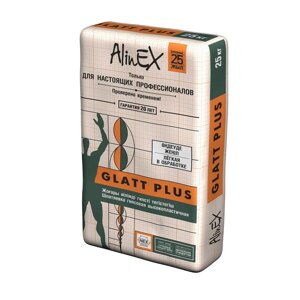 Гипсовая шпаклевка AlinEX Glatt Plus 25 кг