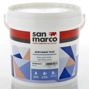 AcryloMat Plus. интерьерная моющаяся матовая краска, bianco - 4 л.