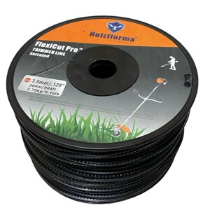 Леска пятиугольная зубчатая FlexiCut Pro 3 мм 300 метров для мотокос (триммеров) Holzfforma SR030300PRO