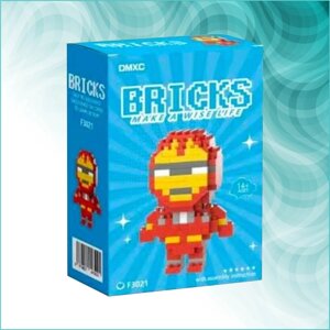 3D Мини-конструктор Bricks "Железный человек"MARVEL)