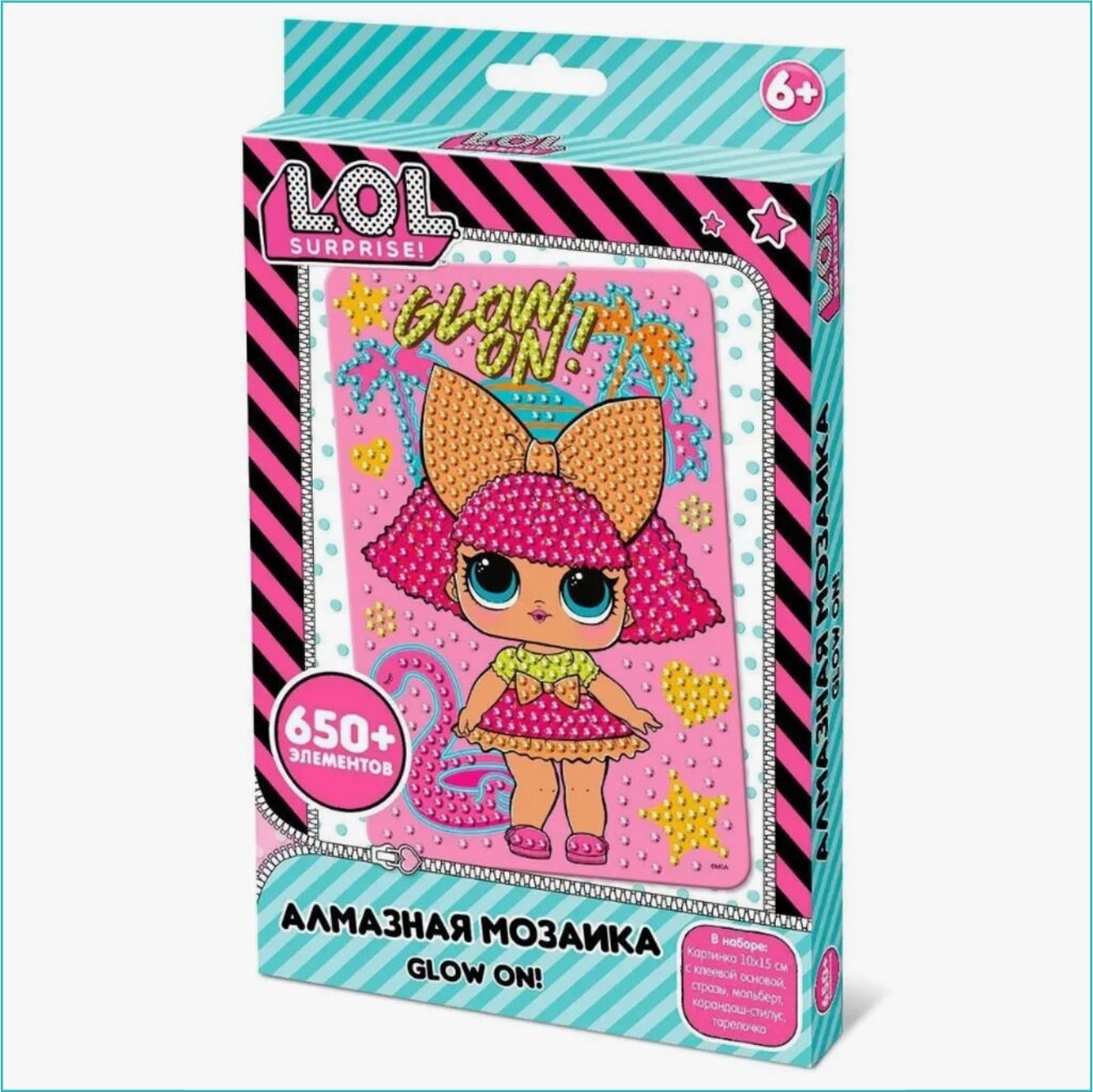 Алмазная мозаика "LOL" Glow on (10х15 с подрамником) от компании L-Shop - фото 1