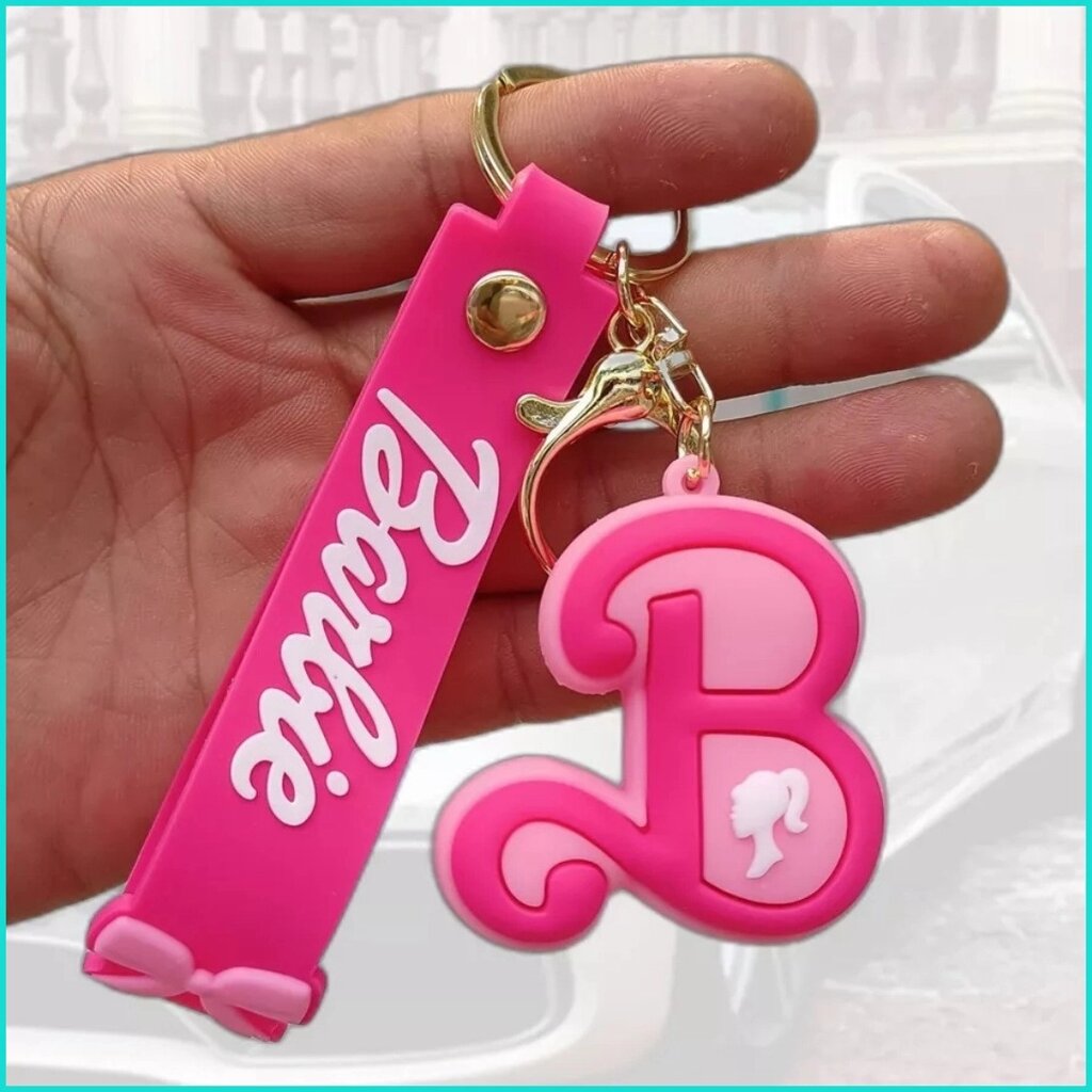 Брелок силиконовый "Барби - буква B" (Barbie) от компании L-Shop - фото 1