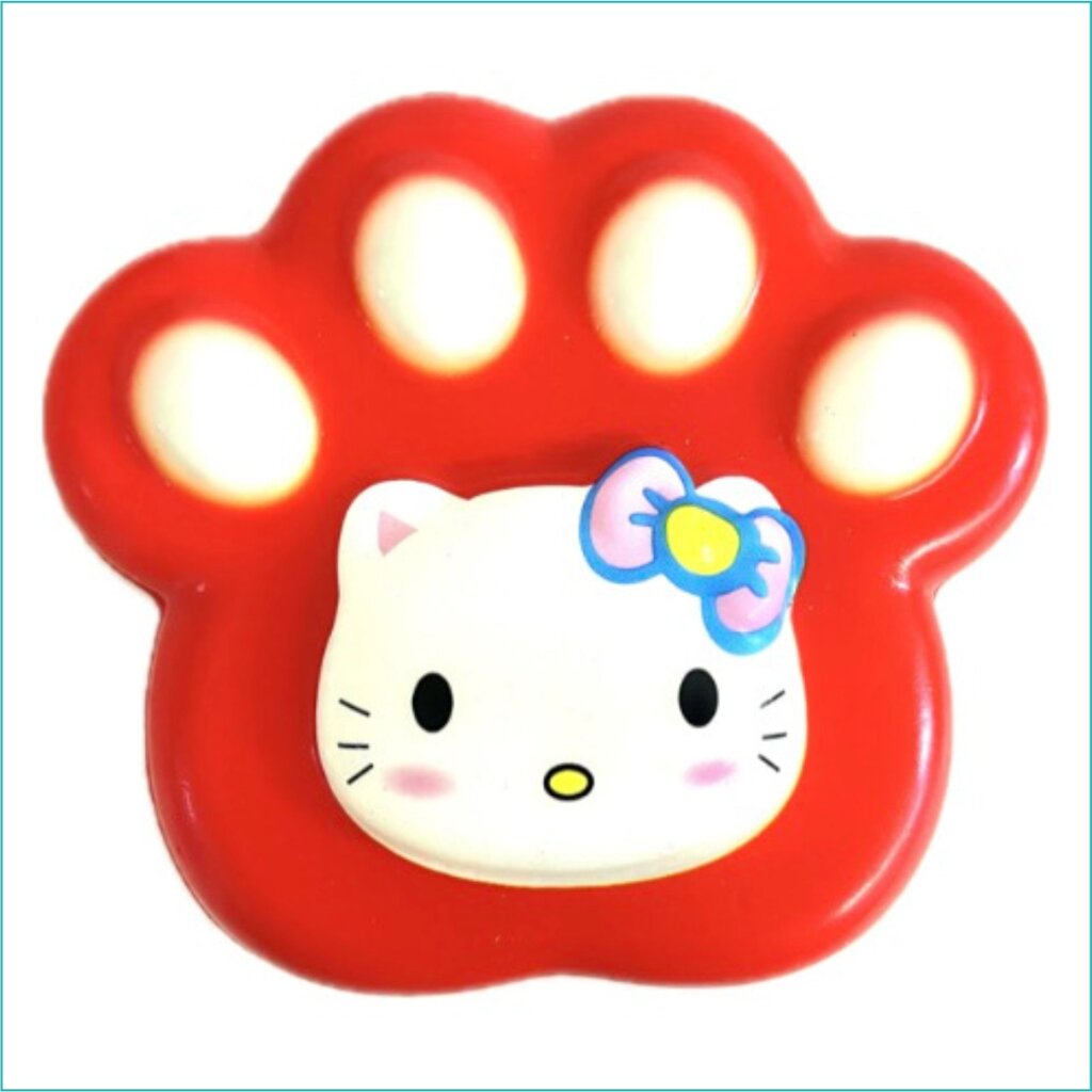 Игрушка-антистресс "Лапка" с персонажем Hello Kitty (красная 11см) от компании L-Shop - фото 1