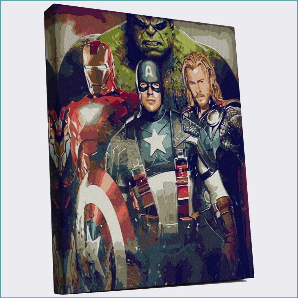 Картина по номерам "Мстители" 2 (Marvel) (30х40) от компании L-Shop - фото 1